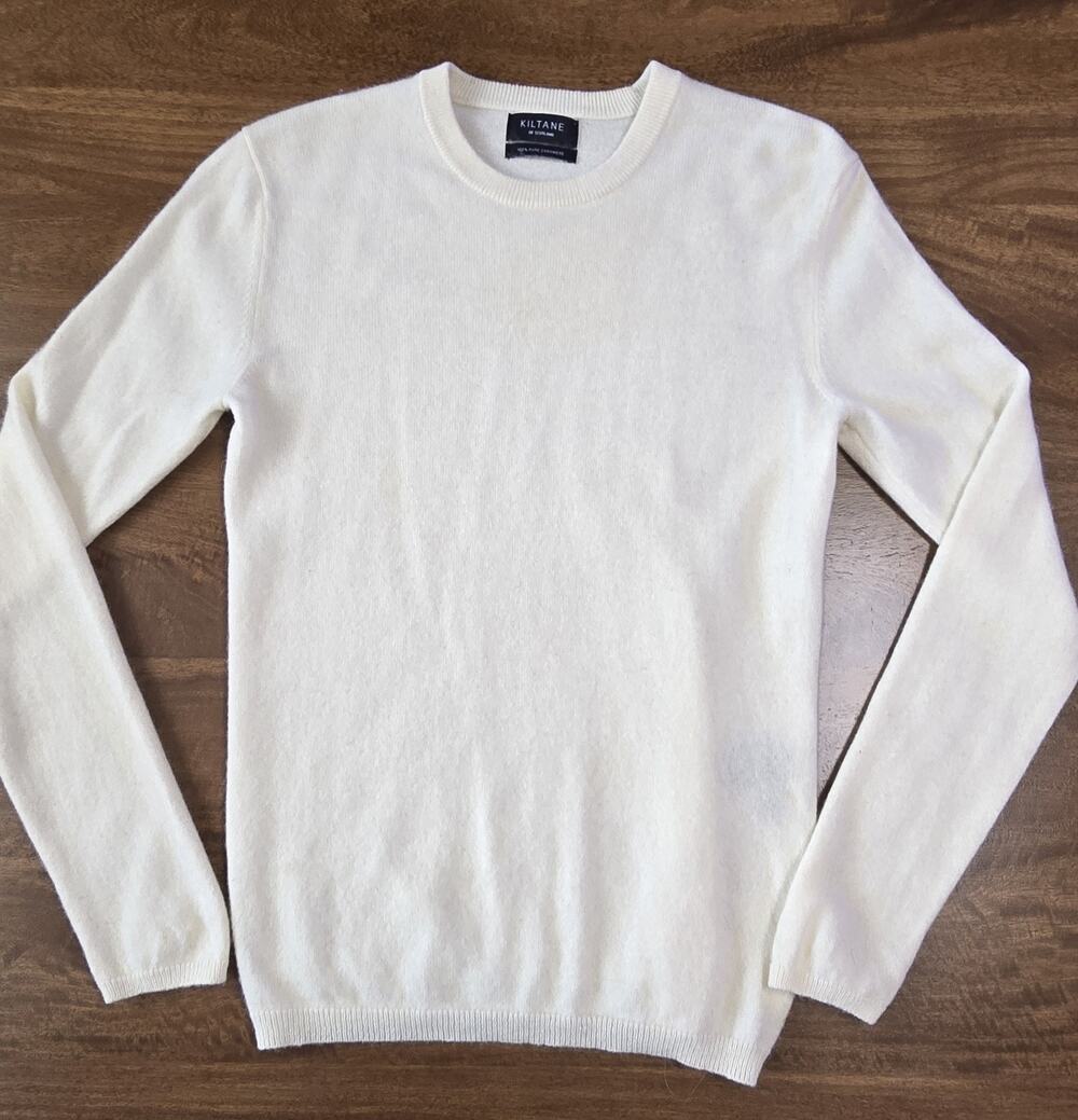 White Cashmere Sweater Women Size Medium Kiltane Of Scotland